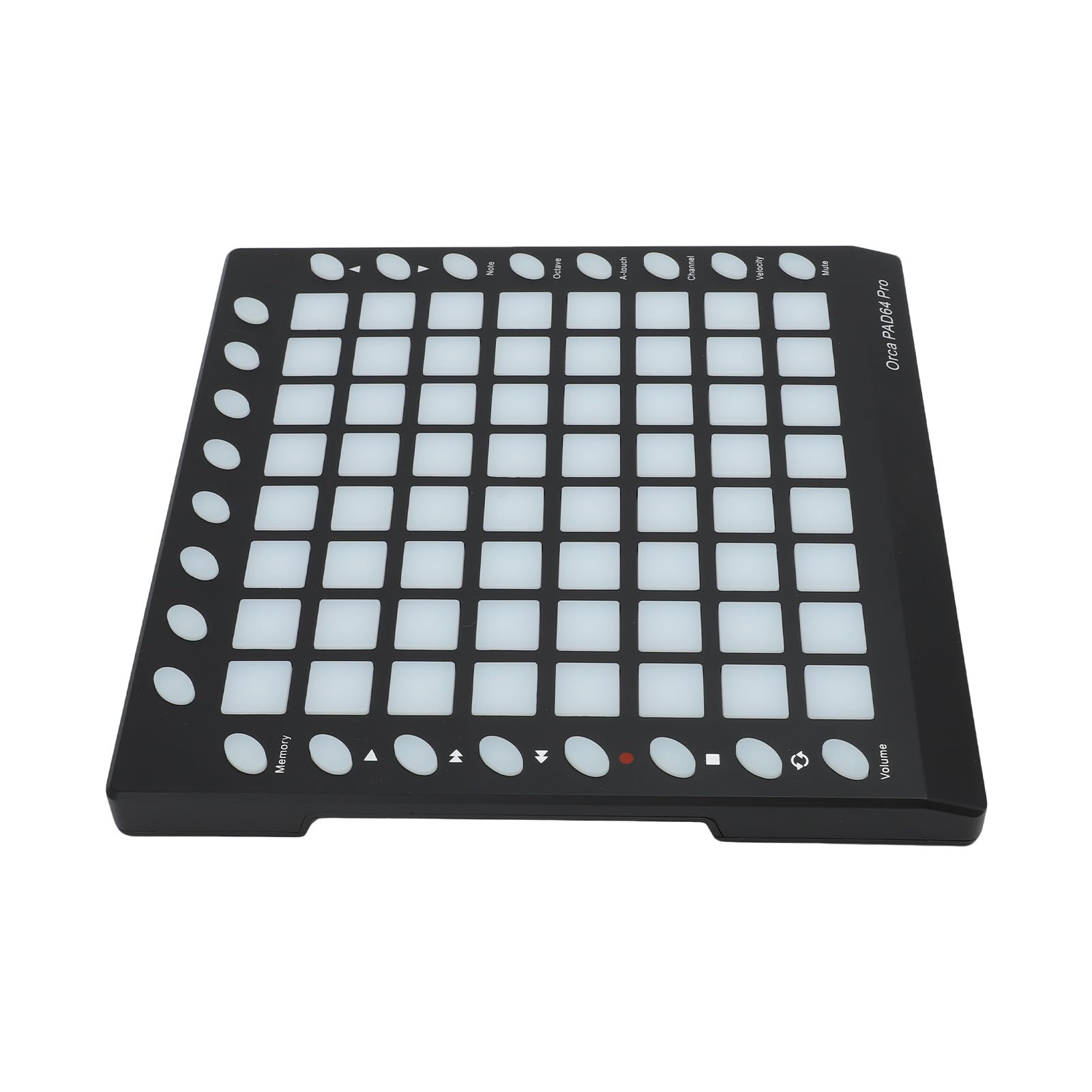 Bediffer Controlador MIDI DJ Pad con 64 Pads RGB 128GM Sonidos 8 Botones RGB 6 Controles de Transporte Editor Incorporado Pad MIDI Portátil para Fiesta Escenario Actuación en Vivo Plástico Negro 10"