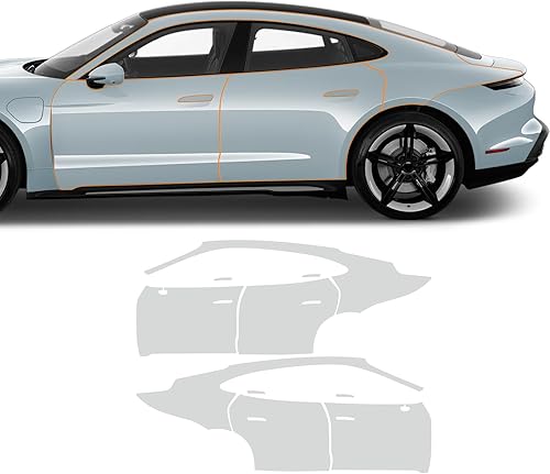 FDAIUN Película protectora de pintura precortada transparente para Porsche Taycan 2020-2023 para Porsche Taycan 2020-2023, autoadhesiva, TPU,