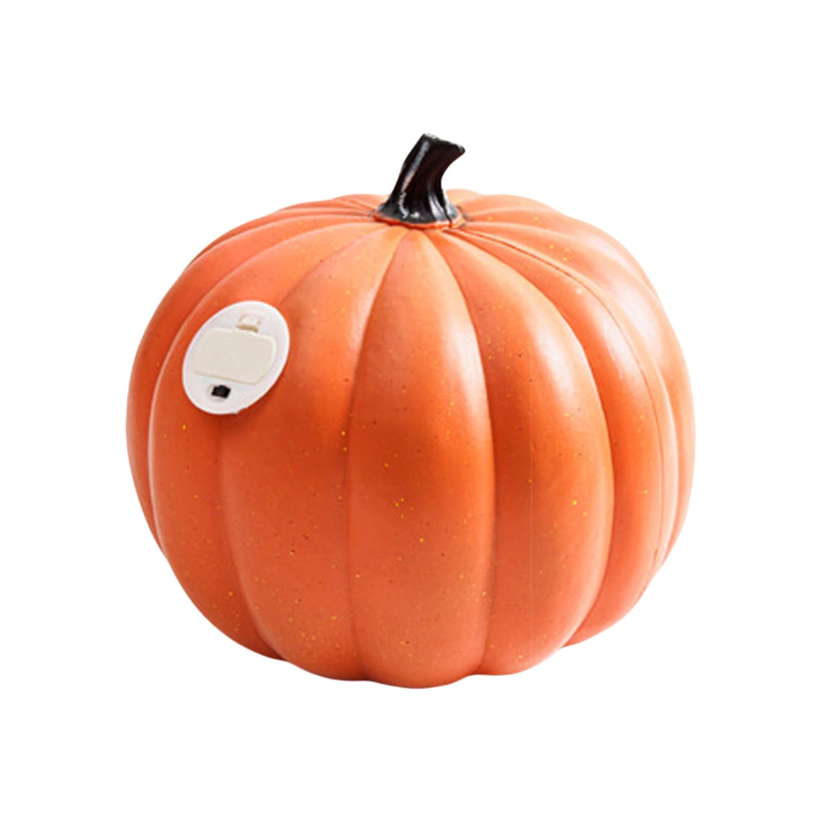 Luci a LED a forma di zucca di Halloween, a batteria, arancione, per decorazione di Halloween, candele senza fiamma per decorazione di zucca ( zucca geek, 24 x 20 cm