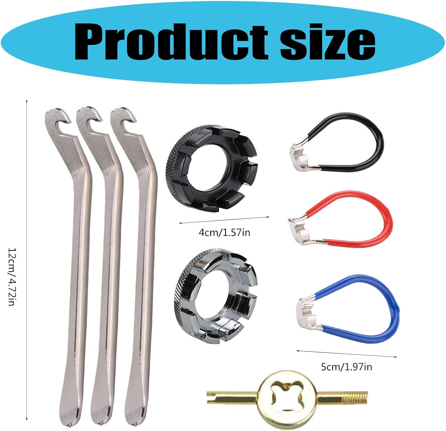 Portable Bike Spokes Tool Bicycles Wrench Bike Rims Tire Levers Tensioner Repair to Bicycles Spoke Wrench