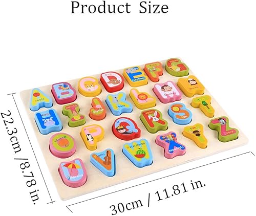 Miniatura 2 de Rompecabezas de madera para niños pequeños - Rompecabezas con forma de número de letra - Rompecabezas del alfabeto para niños - Juguetes educativos