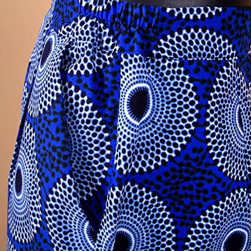 Stylish African Clothing for Women: Plus Size Dashiki Short Sleeve Shirt and Print Pants Set in Vibrant 747-12 Color - Image 6
