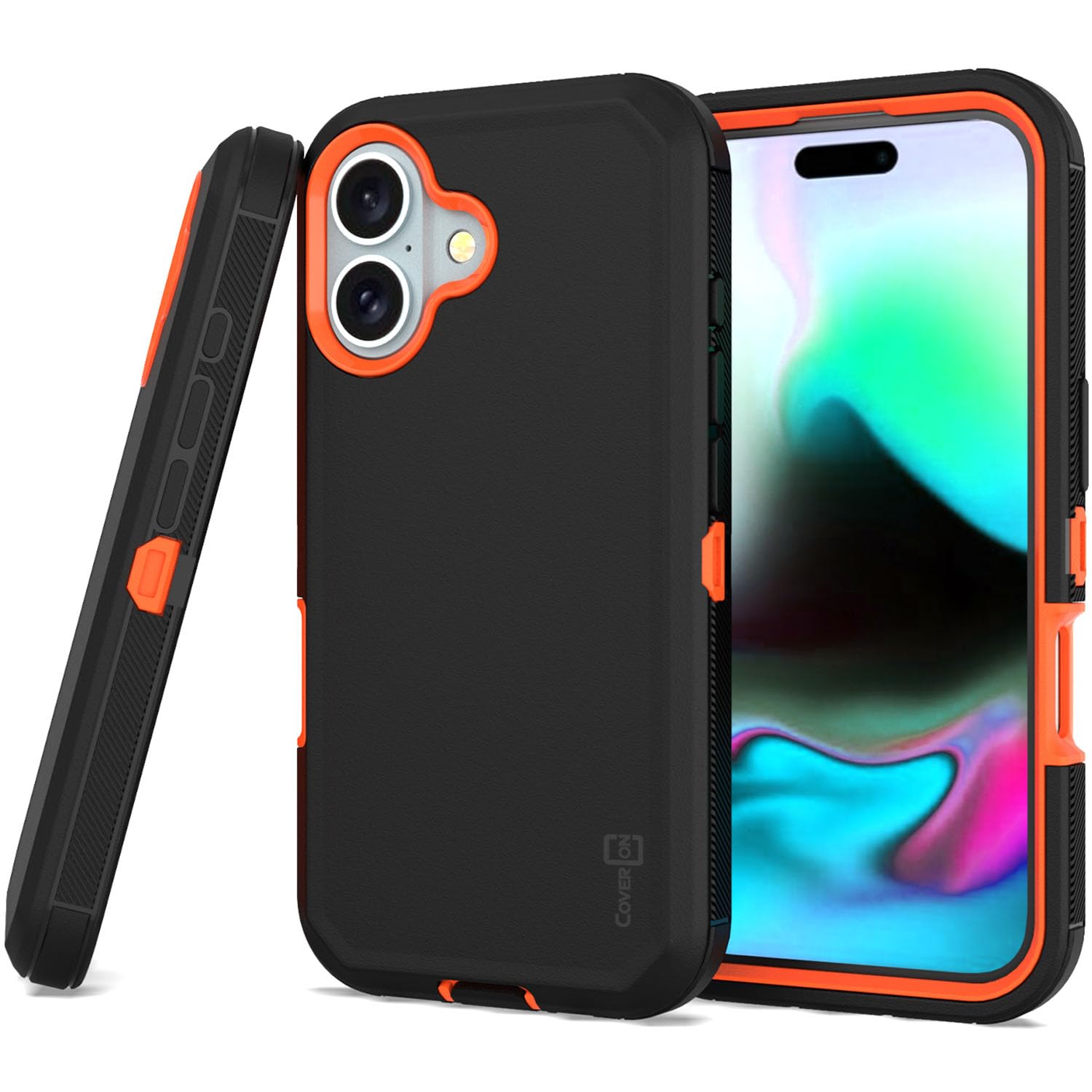 CoverON Rugged Designed for Apple iPhone 16 Plus Case, Heavy Duty Military Grade A Guard Protective Armor Hybrid Rigid Skin Cover Fit iPhone 16+ Phone