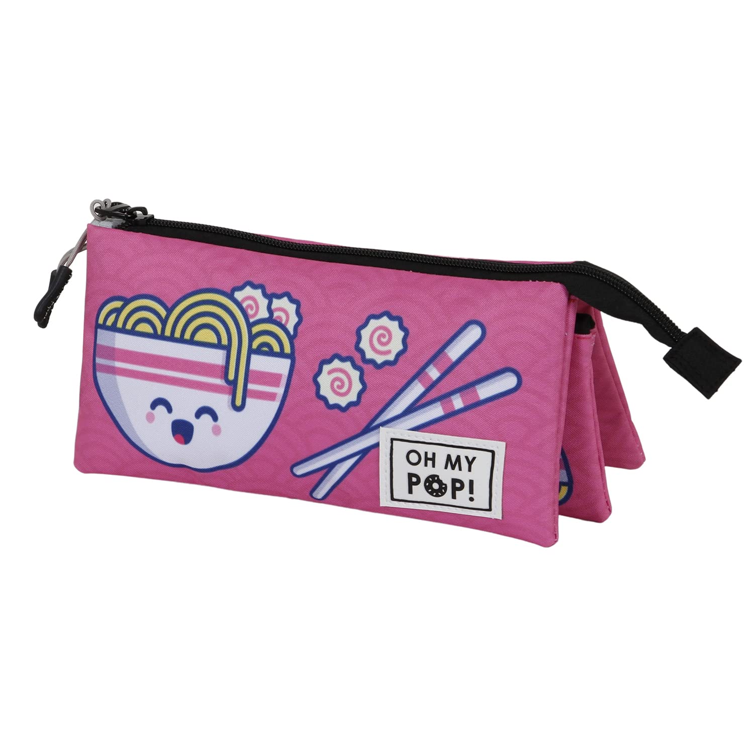 Oh My Pop! Yaki-2.0 FAN Triple Pencil Case, Pink, Green