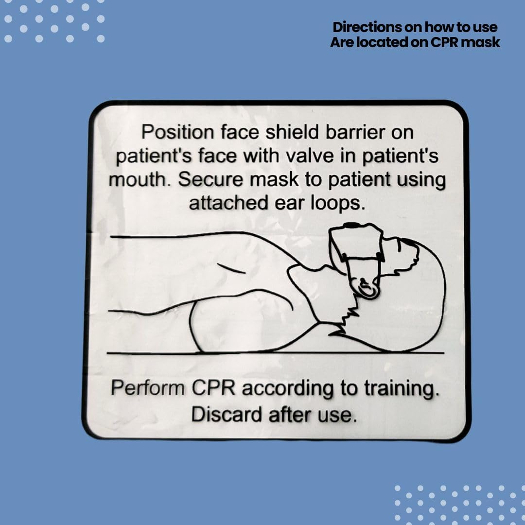 CPR Mask Keychain with Nitrile Gloves (Case of 250), MCR Medical