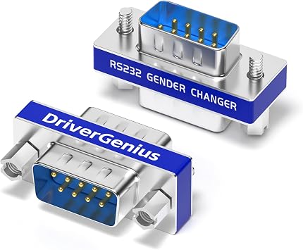 DriverGenius RD232M2M RS232 Serial DB9 Gender Changer, 9-Pin COM Port, Male/Male