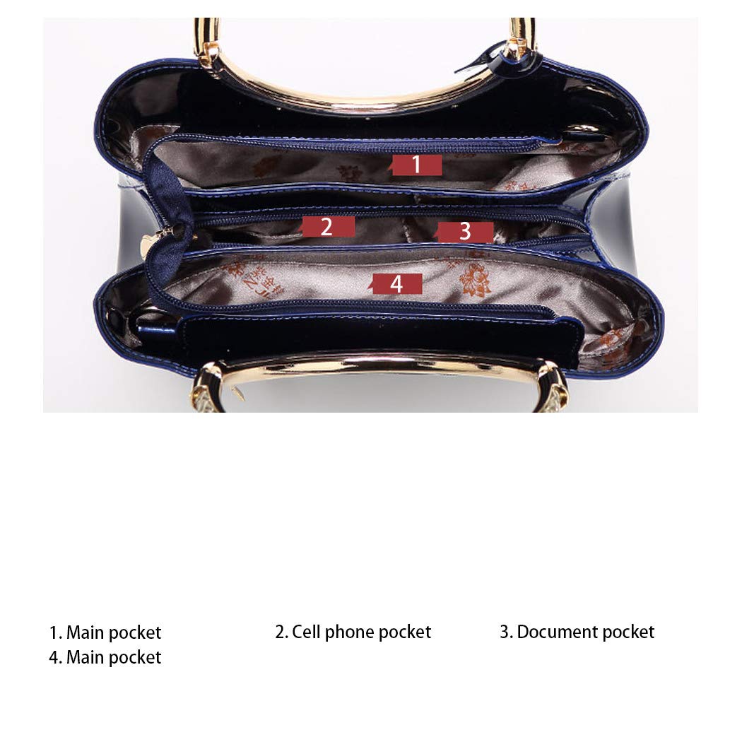 AINUOEY Donna Borse a Mano Borsa a Spalla Elegante Grandi Firmate Marca Tracolla Antifurto PU pelle 76609 1 pz Vino Rosso V1