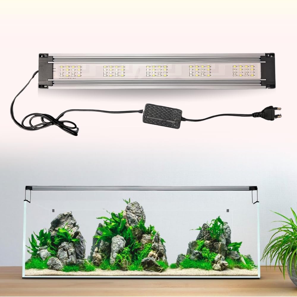 QUANLONG (QL-550E) Aquarium Ultrathin Aluminium LED Light for Fish Tank 2 FT (60 CM) | WRGB - Multi Color | Stylish Design with Adjustable Bracket | ENHANCES Fish and Plant Growth (54.8CM/26W) (B0DH7R6L35) Amazon Price History, Amazon Price Tracker