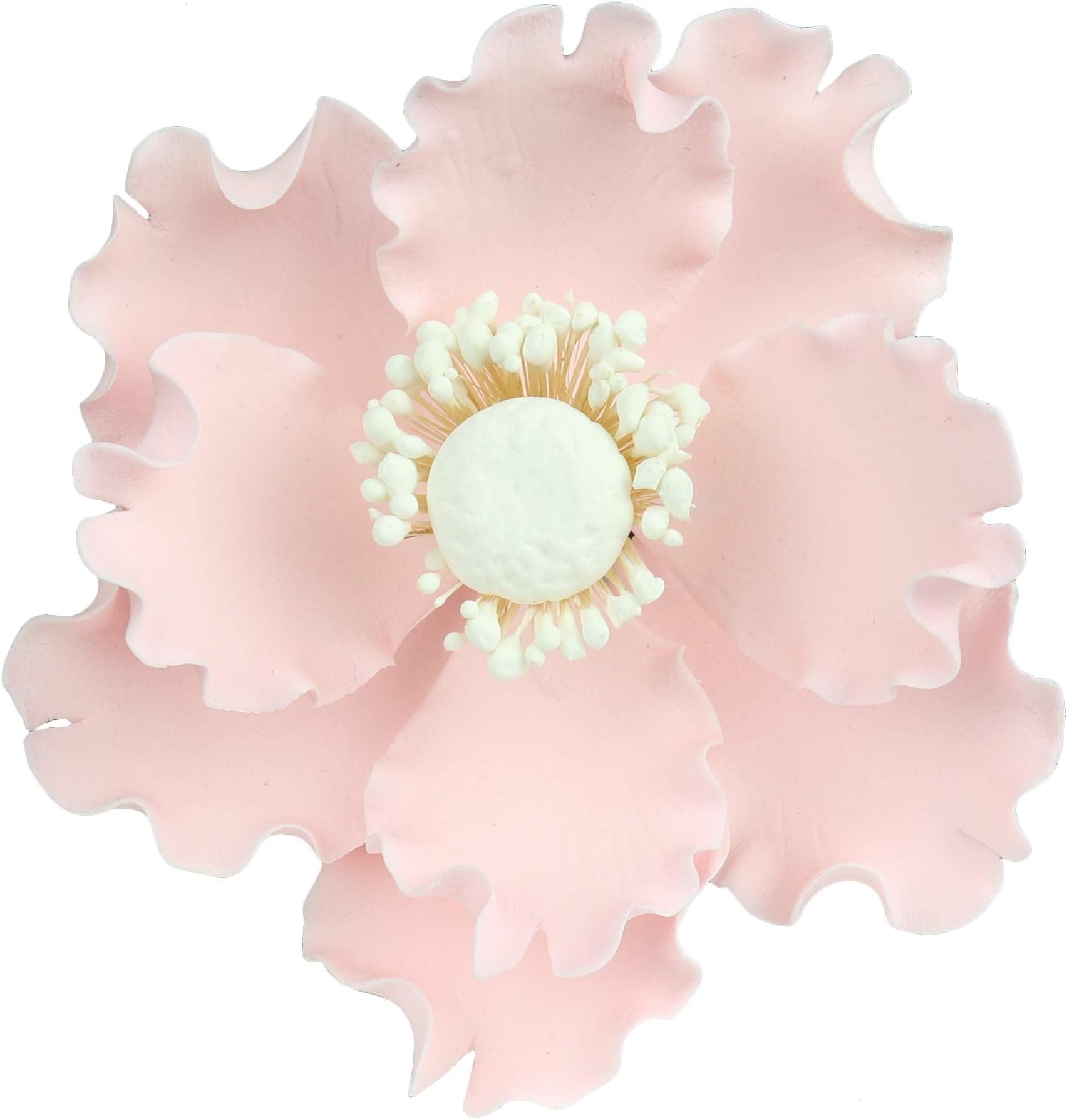 O'Creme Gumpaste Anemone Flower Set of 3 Pastel Pink- Edible Flowers for Cake Decorating - Sugar Paste Flower Decorations for Cakes, Cupcake Toppers - Birthday Party, Wedding, Valentines Day, Shower
