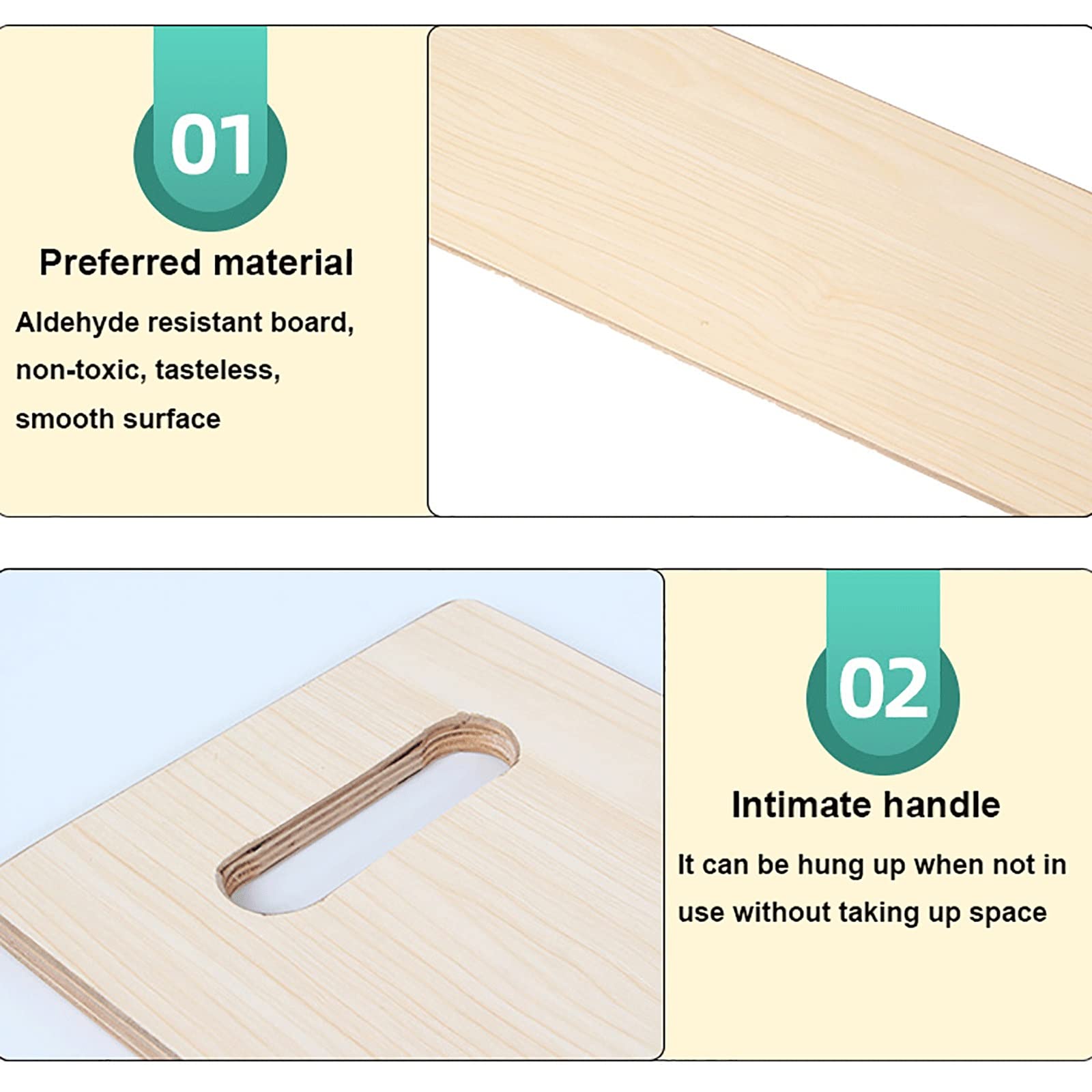 Tavola di trasferimento per vetrini in Legno con Maniglie, Dispositivo di Assistenza per vetrini per pazienti Resistenti per trasferimenti di Anziani e disabili