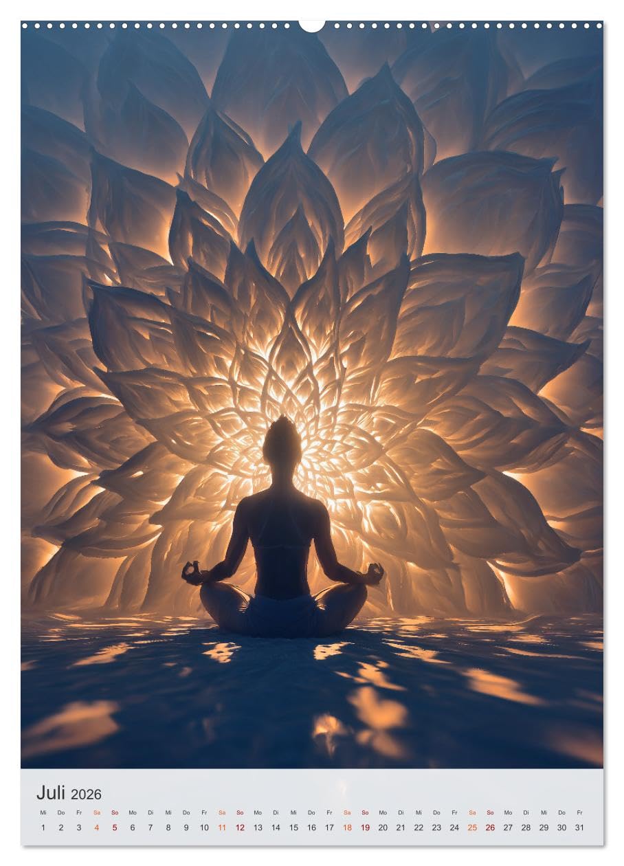 Spirituelle Reise (hochwertiger Premium Wandkalender 2026 DIN A2 hoch), Kunstdruck in Hochglanz: Mit eindrucksvollen Motiven rund um Yoga, Meditation, ... und Achtsamkeit. (CALVENDO Glaube)