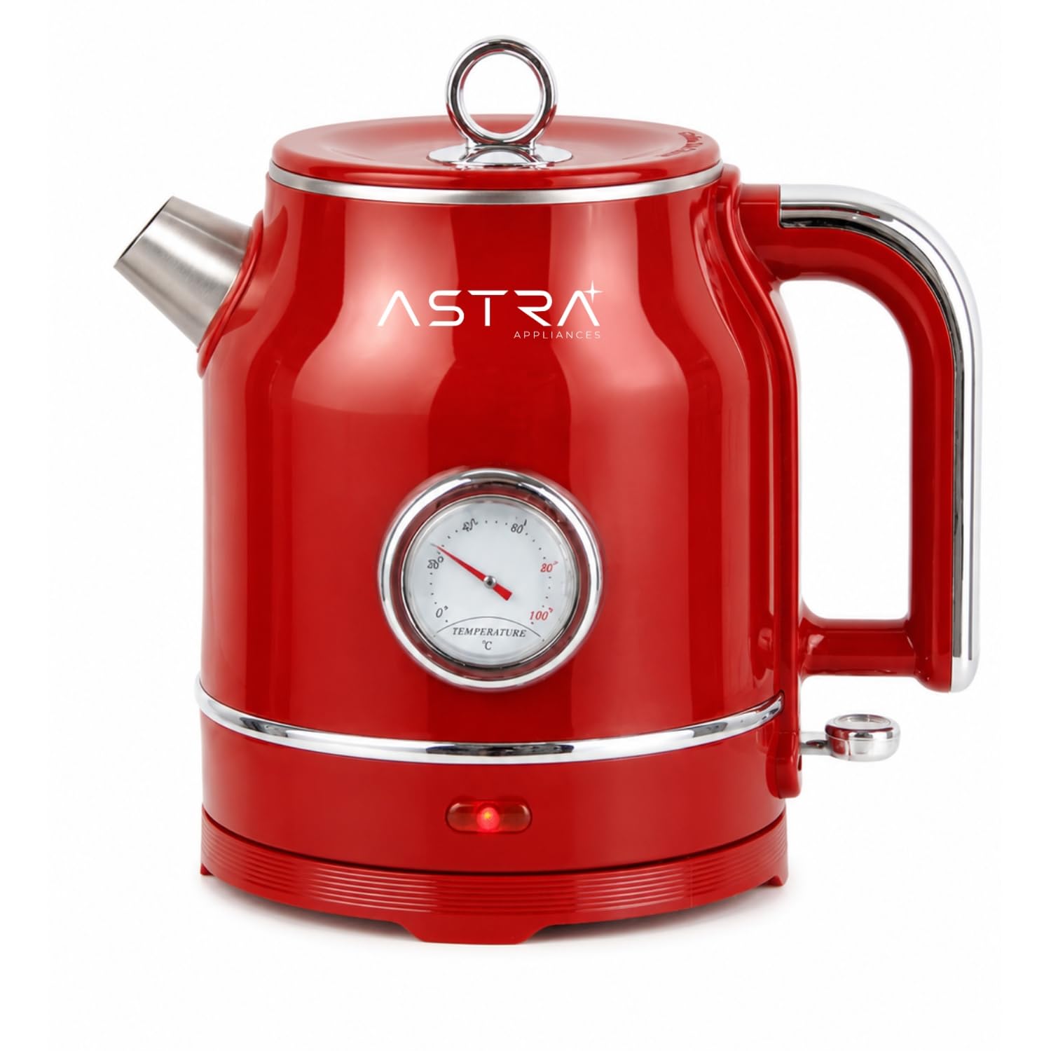 1.5L Electric Kettle 1350W with Temperature Meter, SS304 Stainless Steel Inner Body, Fast Boil, Auto Shut-Off & Boil-Dry Protection, 1.5m Power Cord, Royal Red-image-28
