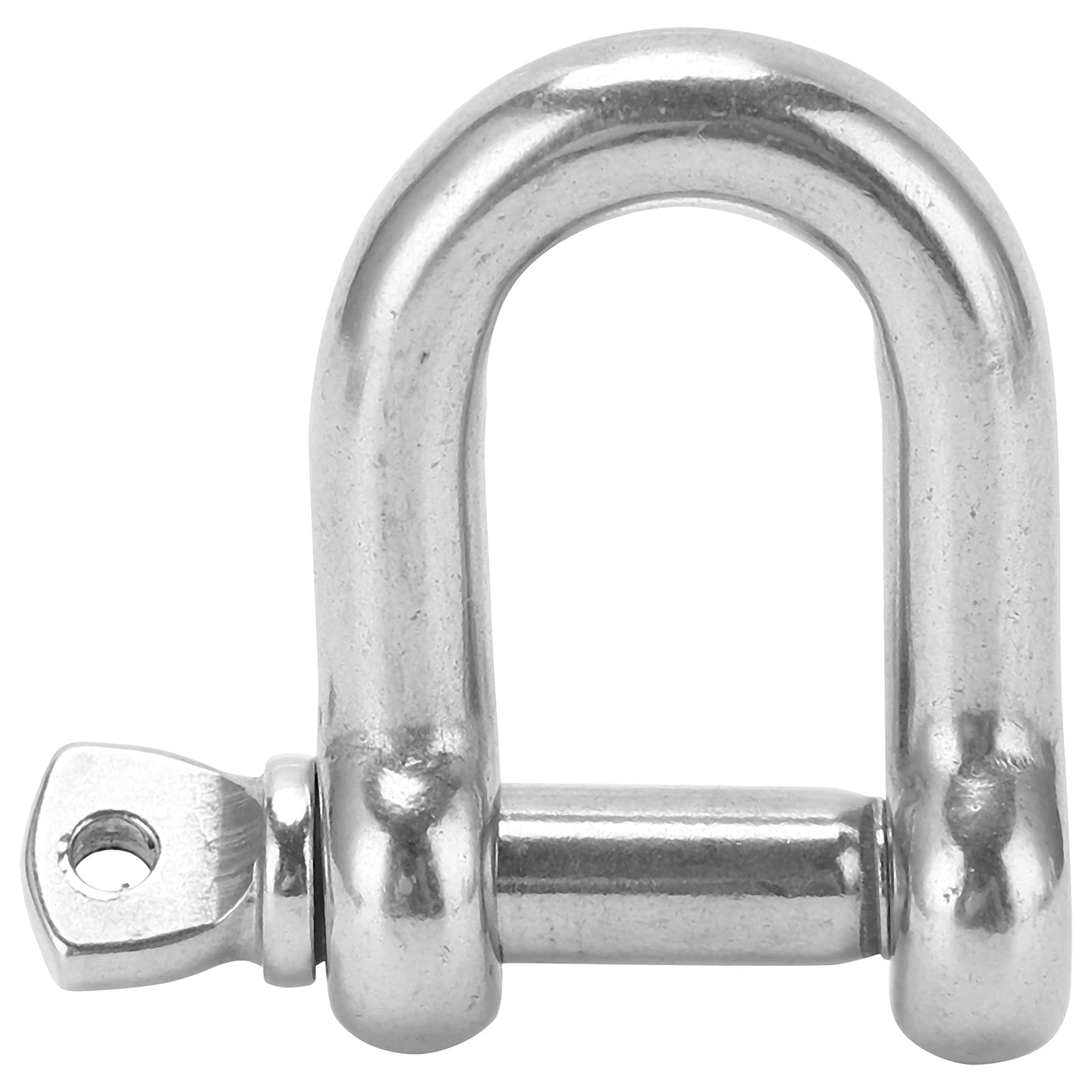 Straight D Shackle, D Type Rigging Chain Shackle Hooks, Straight D Shackle Stainless Steel Shackle for Connecting and Lifting Marine Hardware,Chains