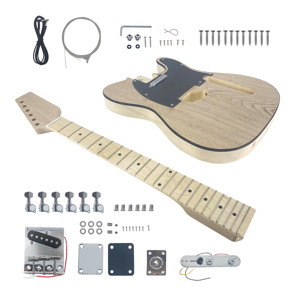 Yinfente DIY Guitar Kit With Basswood Body Maple