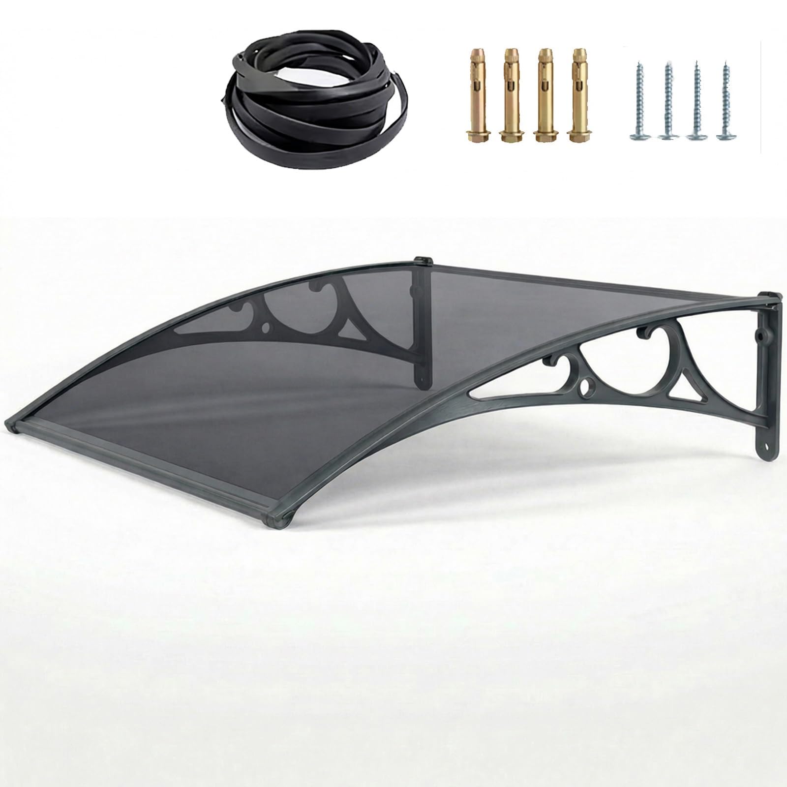 Auvent de fenêtre moderne polycarbonate protection UV toit de porte extérieur