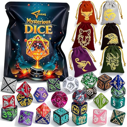 CiaraQ Polyhedral Dice Set - DND Role Playing Dice