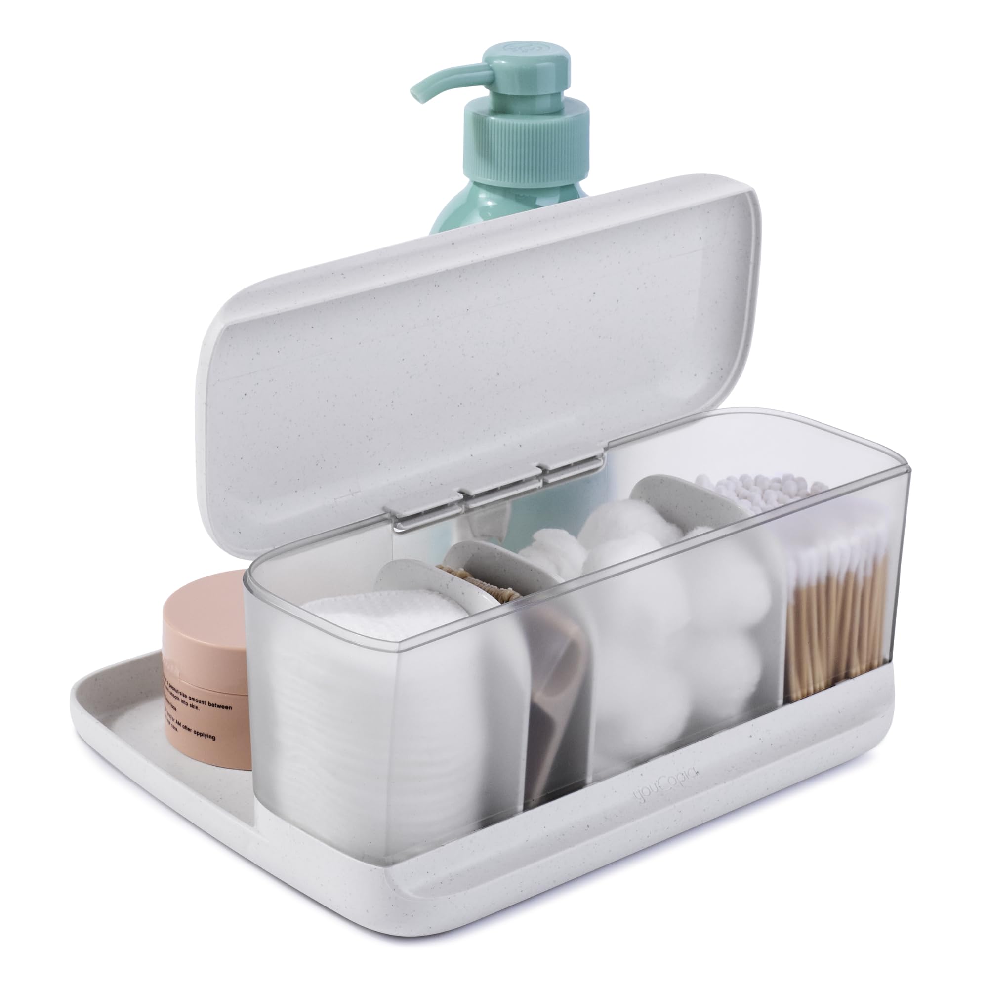 Amazon.com: YouCopia HideAway Counter Caddy, Bathroom Vanity Countertop Organizer Tray with ...