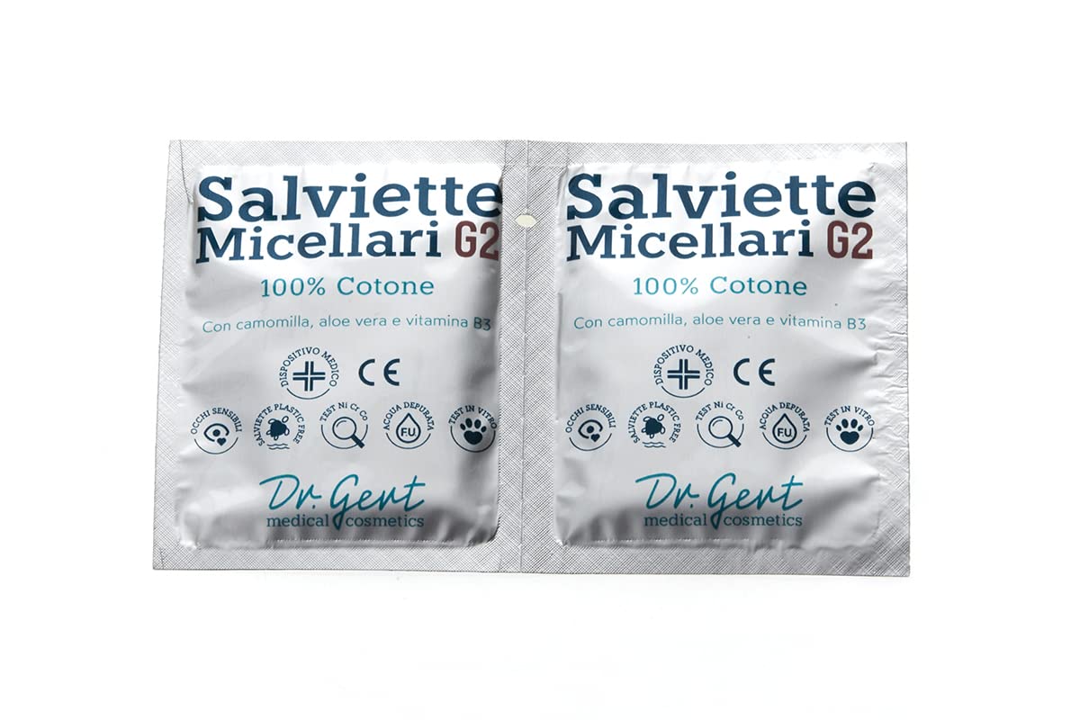 Dr. Gert 20 Salviette micellari monouso 100% Cotone
