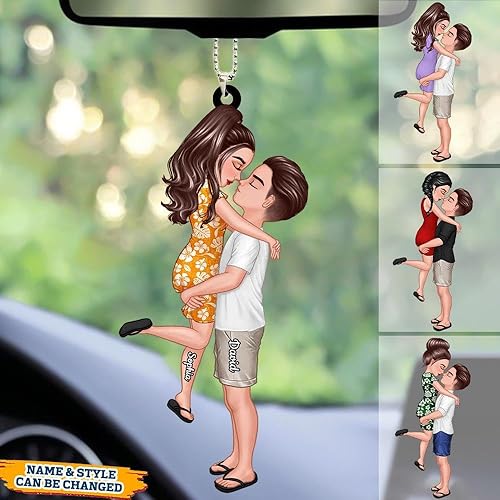 Miniatura 5 de Muñeca de verano para parejas, besándose y abrazando, adorno personalizado, regalos para él y ella, adorno de parejas para parejas, marido, esposa,