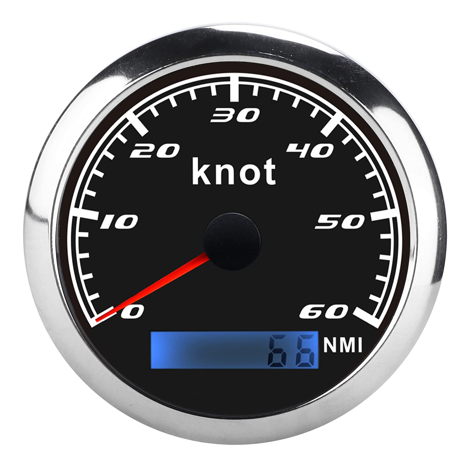 Compteur Kilométrique de Vitesse GPS, Cadran rétroéclairé Rouge, étanche IP67, Installation Universelle pour Voiture Camion Bateau 930 V DC (BLACK)