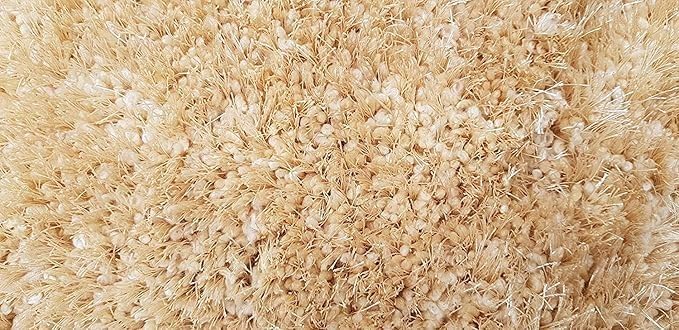 Image of Carpet for Living Room 5X7 FEET Modern Soft Shaggy Carpet Thick, Fluffy & 2 inch Pile Shag Rug for Your Kids Room, Bedroom & Livingroom (Gold)