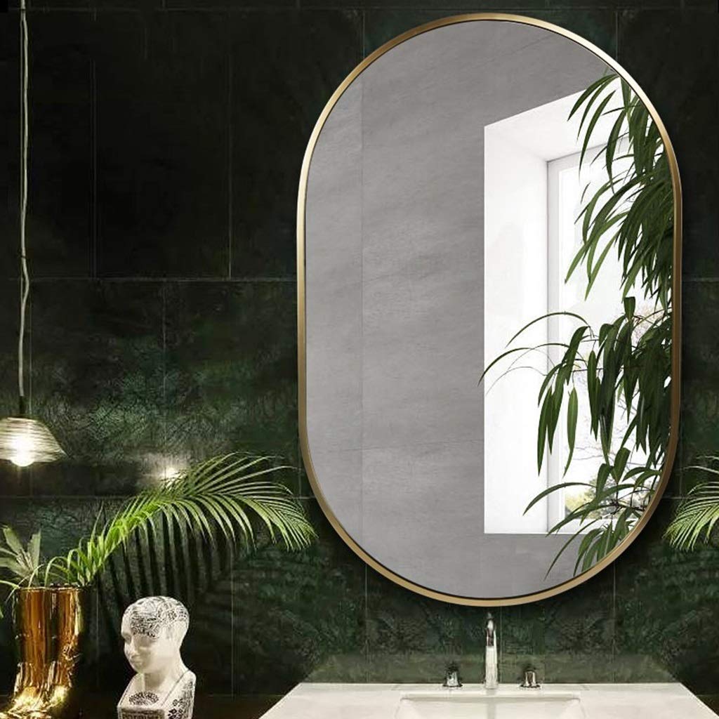 Specchio da toeletta Specchio per trucco a parete Specchio per trucco con pettine ovale Specchio decorativo per hotel Specchio di bellezza