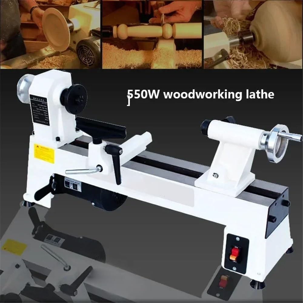 Torno for carpintería de 550W, Micro máquina herramienta pequeña, máquina de madera, torno de cuentas, cuentas simples