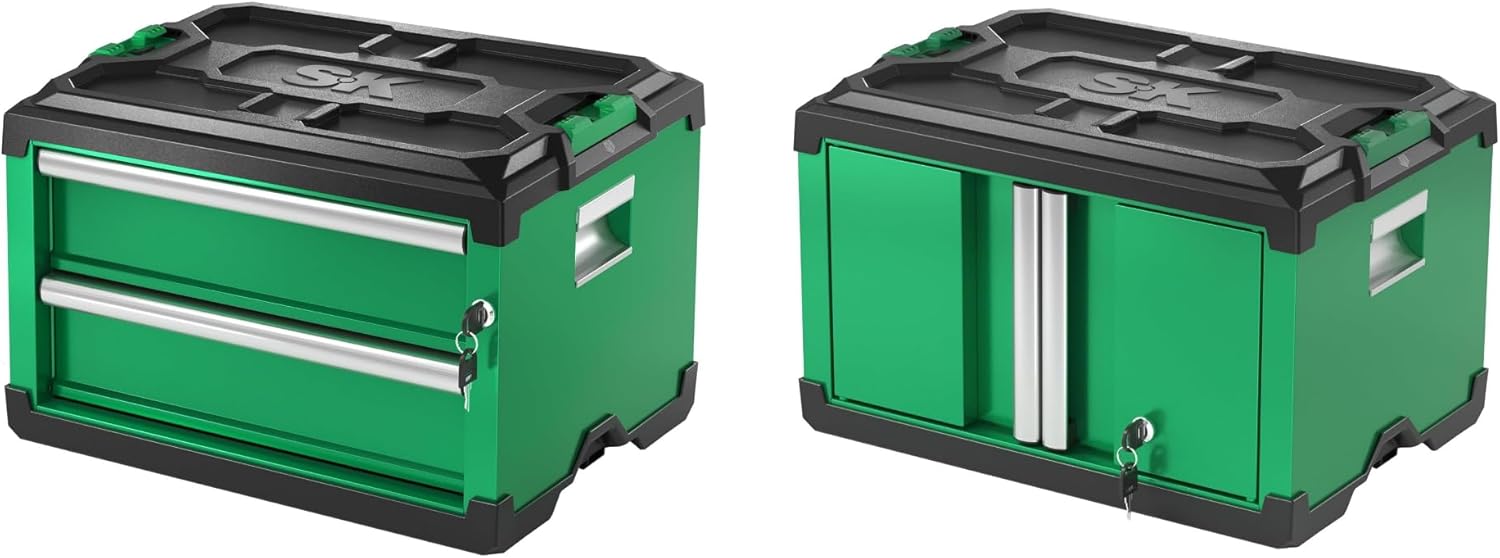 SK Modular Stackable Storage Tool Box, 20.5 Inch, 2-Drawer Steel Box ...