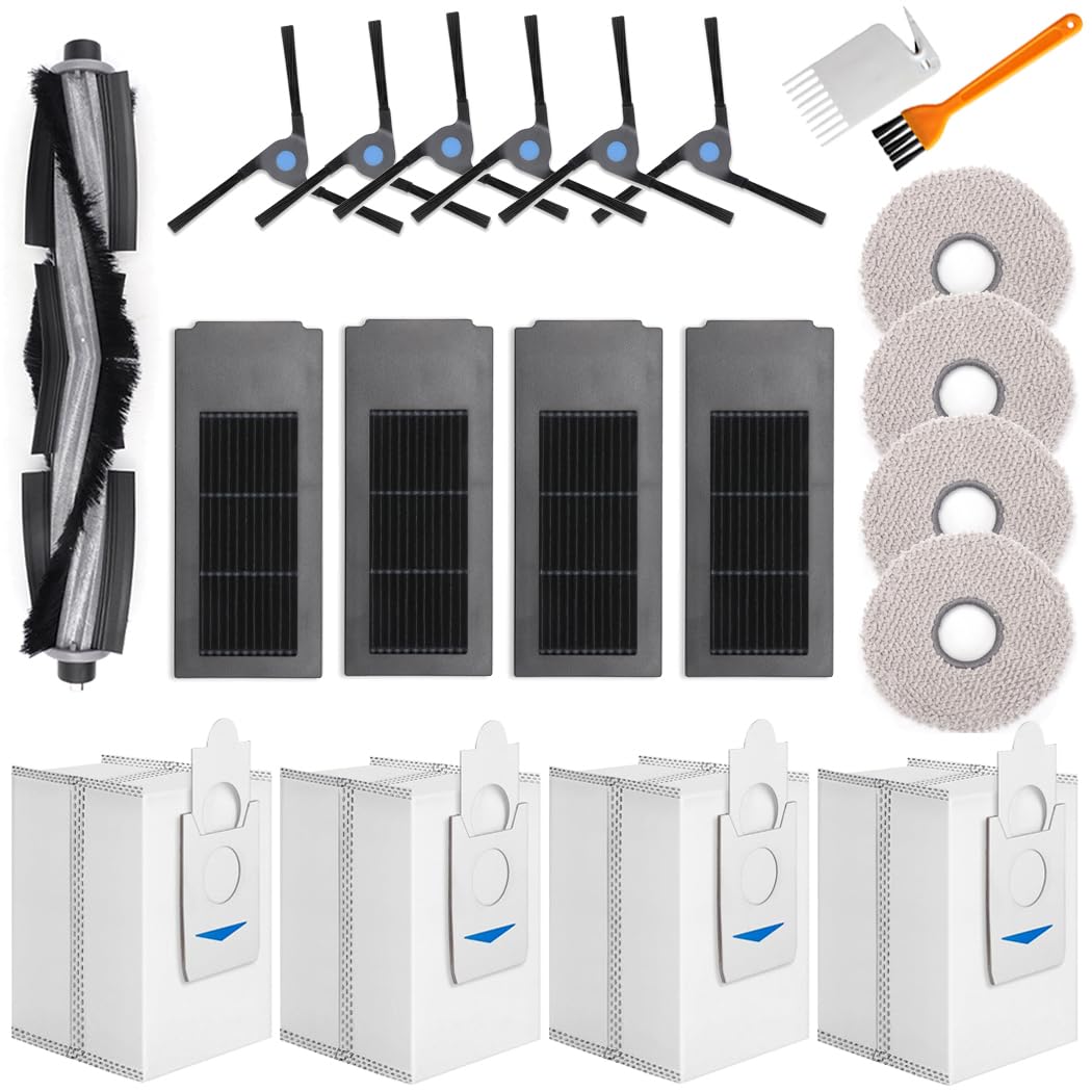 Lot De 4 Serpillières En Microfibre Compatibles Avec Ecovacs Deebot X1