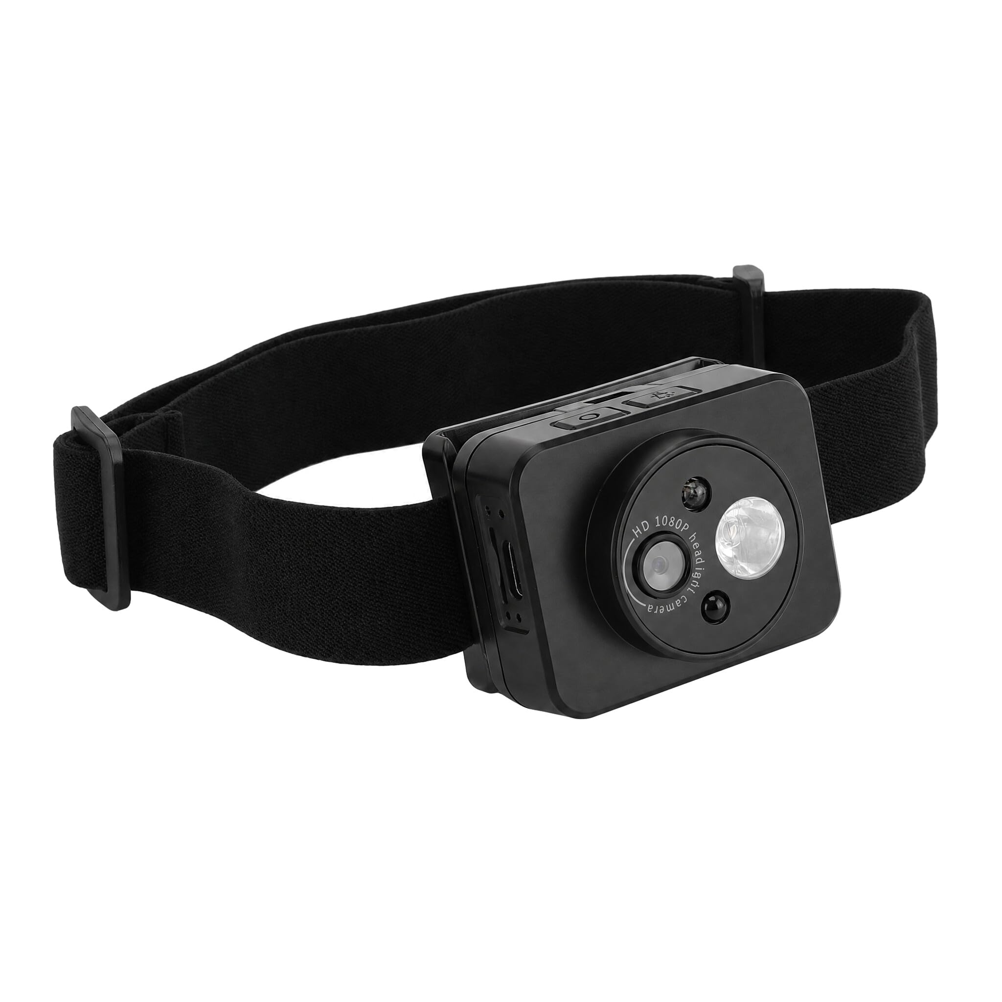 BAFOVY Headlamp Camera Video Recorder, 1080P 45 Adjustable, LED Light, for Cycling Running, with Wave Sensor Control