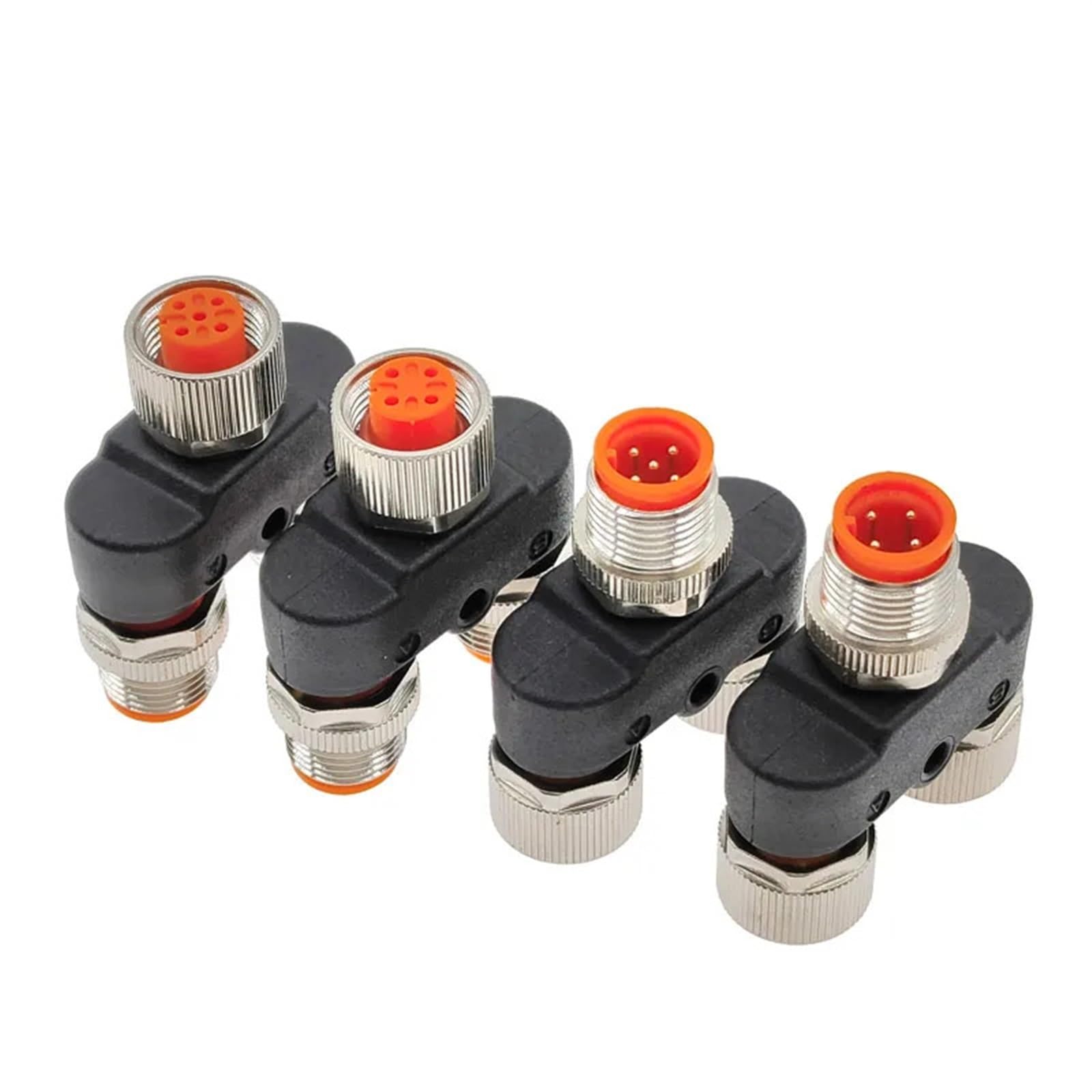 Connettore sensore M12 Spina di conversione Tubo a 3 Vie Impermeabile Maschio Femmina 4 Pin 5 Pin Connettori codice A a Forma di Y(441A)