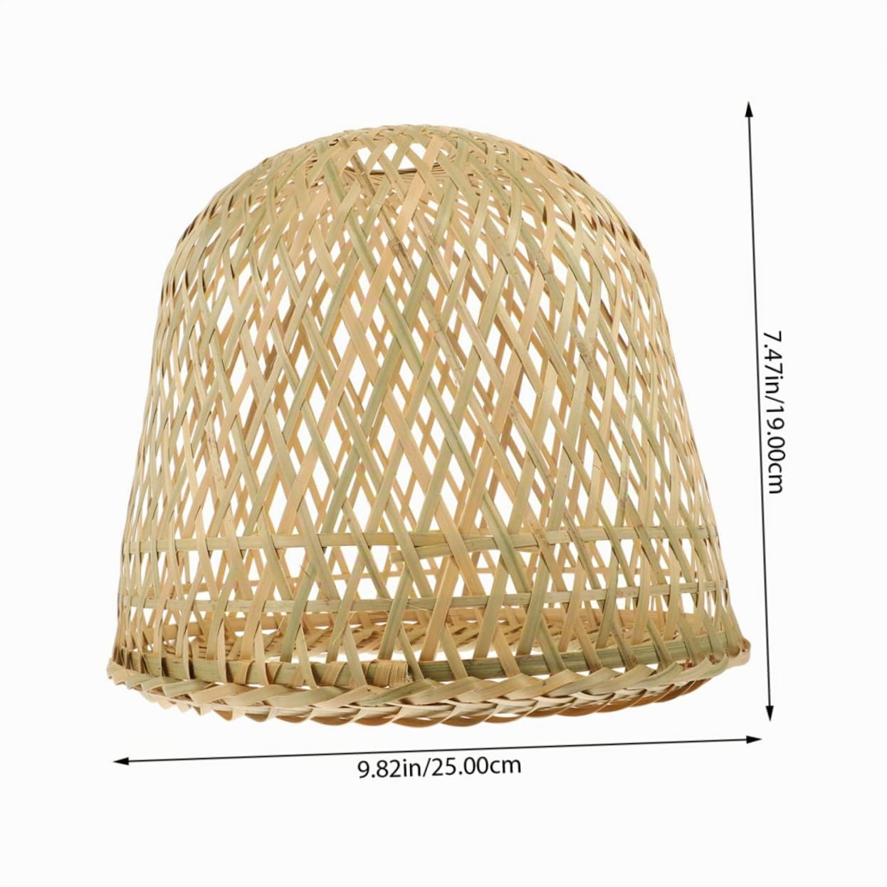 DOITOOL 2 Pezzi Coperchio della lampada da tavolo in bambù lampada da tavolo in vimini decorazioni da appendere per la casa lampadario sospensione lampada sospensione paralume in paglia