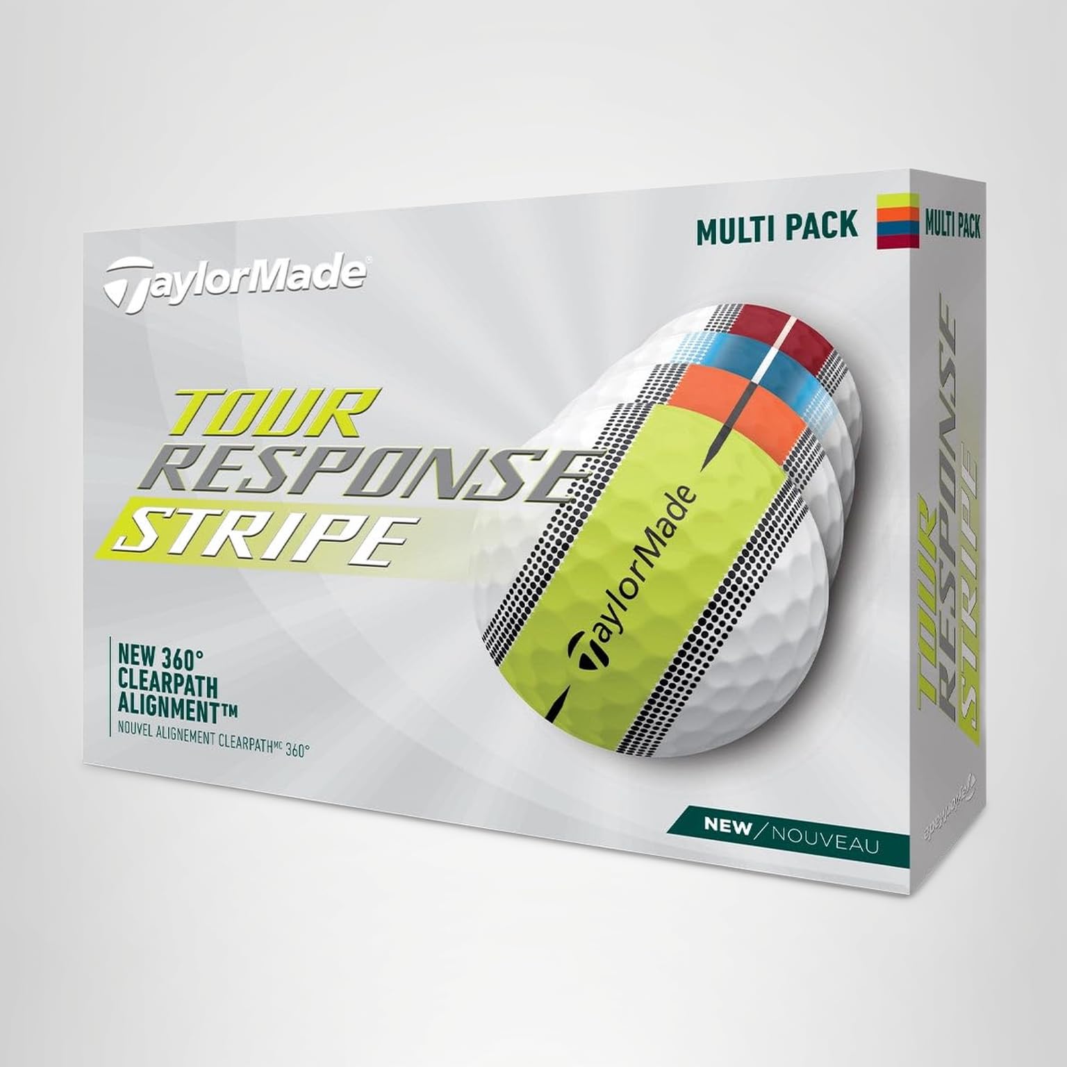Amazon.com : Taylormade Tour Response Stripe Multi Golf Ball, 2023