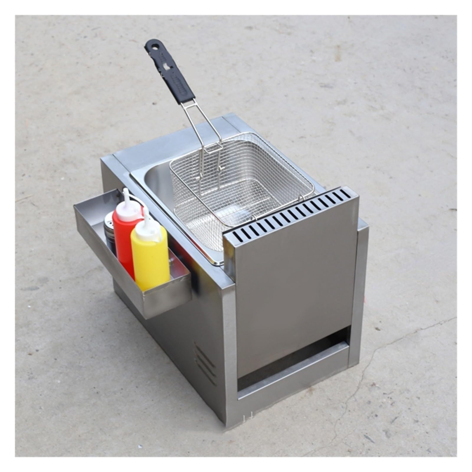 Mała jednogarnkowa frytkownica gazowa Frytkownica handlowa Frytki Stinky Tofu Corn Machine Frye Szybkie Nagrzewanie