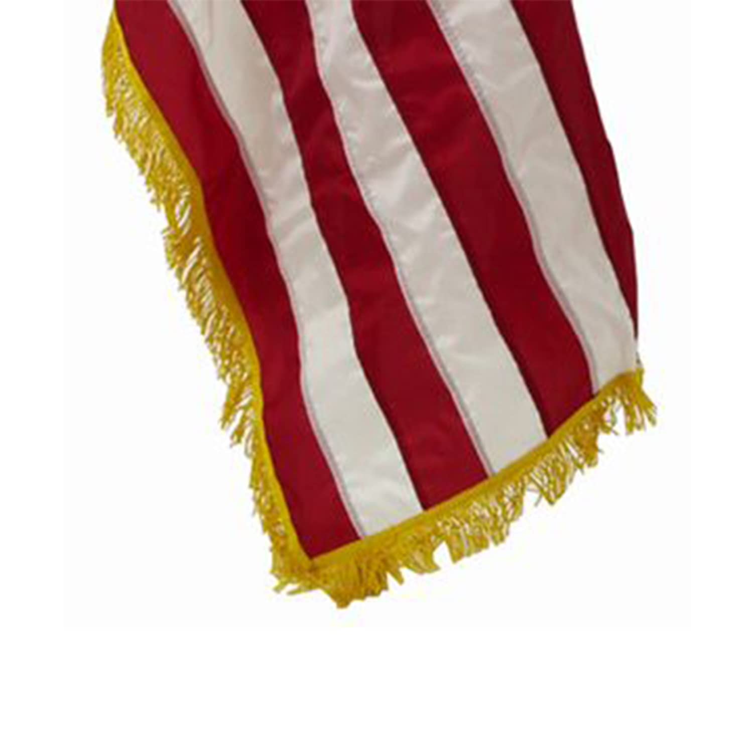 Amazon.com: Valley Forge 美國3 x 5 英尺(約9.4 x 1.5 公尺)美國尼龍室內刺繡人造絲星星和縫紉條紋旗子,金色下擺,紅色/白色/藍色:  露臺、草皮與花園