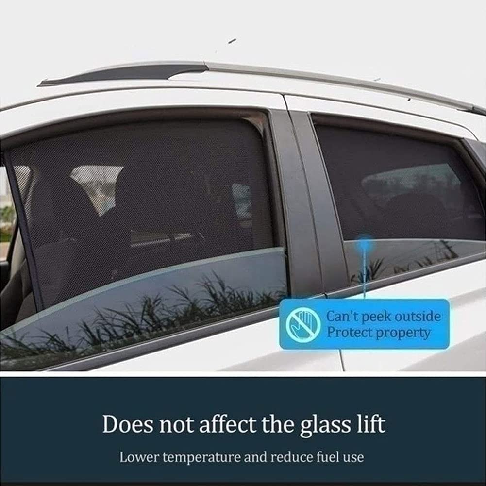 Pare-Soleil Voiture pour ArrièRe Vitres LatéRales pour Renault Kadjar 2015-2019, Pare Soleil MagnéTique Soleil Protection Anti-éBlouissement Parsoleil Bloquer Les Rayons UV