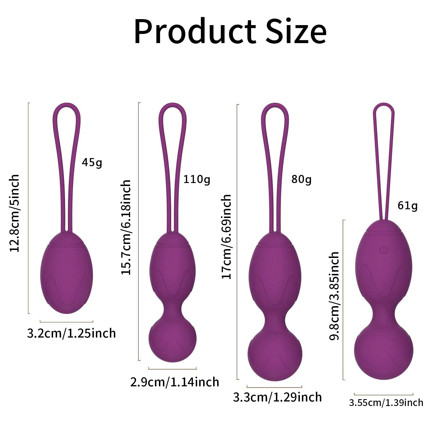 Pelvic Floor Balls Training Balls, Pelvic Floor Trainer for Women Training Set - Image 2