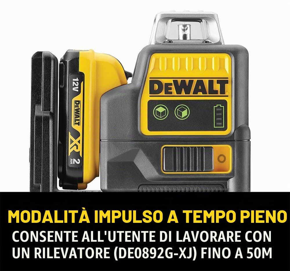DeWalt DCE0811D1G-QW Tracciatore Linee Laser 10.8 V, Nero