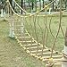 Hängebrücke Spielturm aus Nylonseil + Holz, Kletterrahmen Outdoor mit Verdickung für Koordinationstraining, Schaukeln Kletternetz(4m)