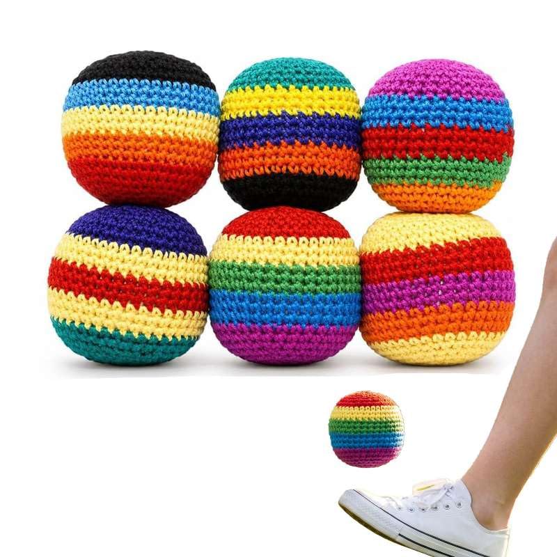 50% OFF GKAUHS Hand-Made Knitted Footbag--6 Pcs