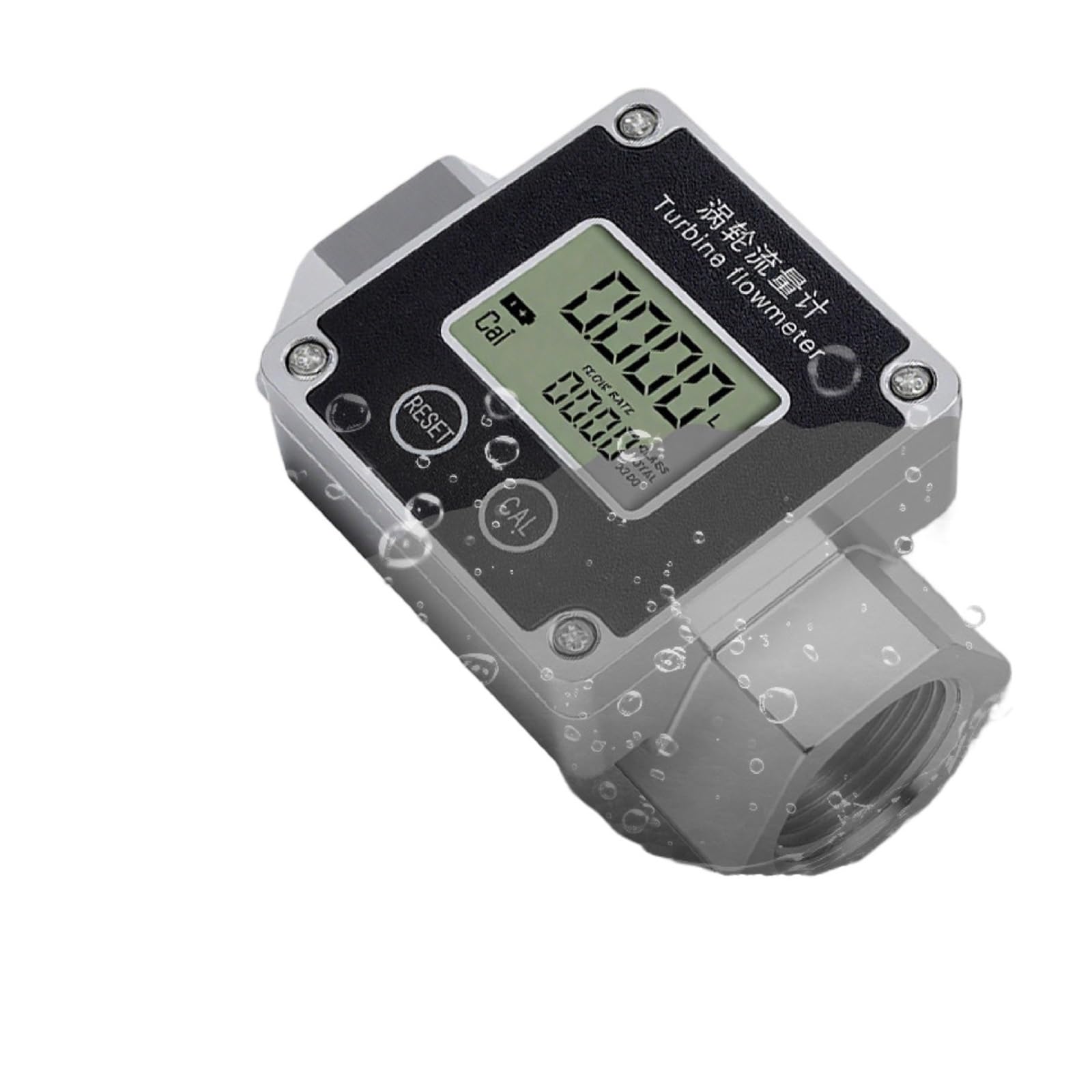LEOTNNDQ Stainless Steel Turbine Flow Meter Threaded Connection 1″ 1.5″ Sensor Display(1inch-SS)