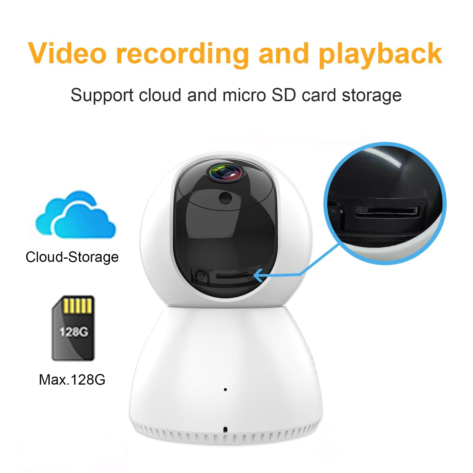 Webcam Indoor 1080P Wi-Fi PTZ 355° Ir Notte 9m - Dettaglio
