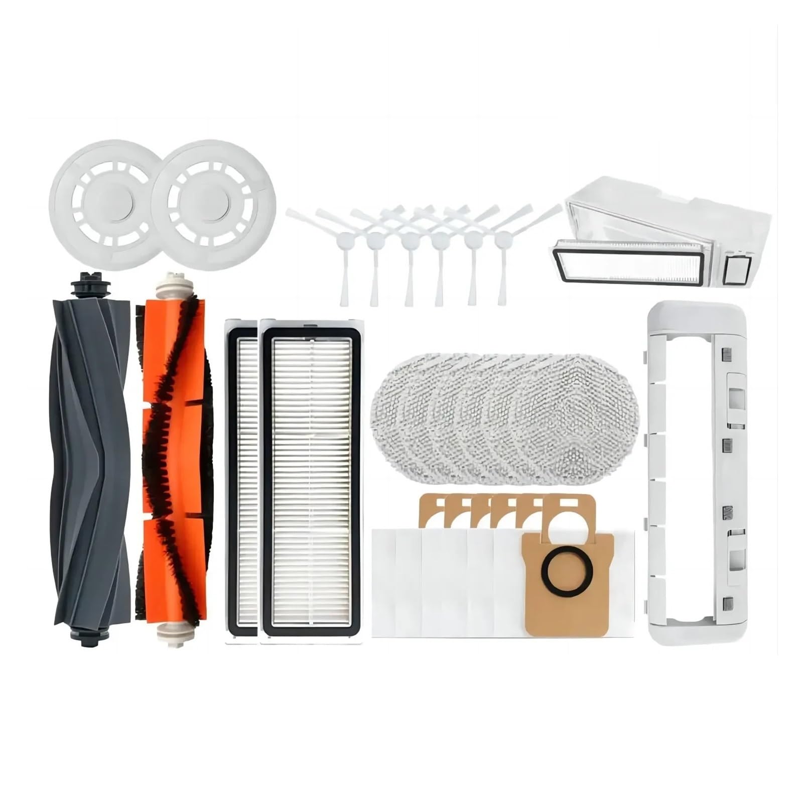 Kompatybilny Z Odkurzaczem Robotycznym Xiaomi X10+ X10 Plus B101GL Główna Szczotka Boczna Filtr Hepa Worek Na Kurz Szmata Stojak Na Mopa Pojemnik Na Kurz(Light Yellow)