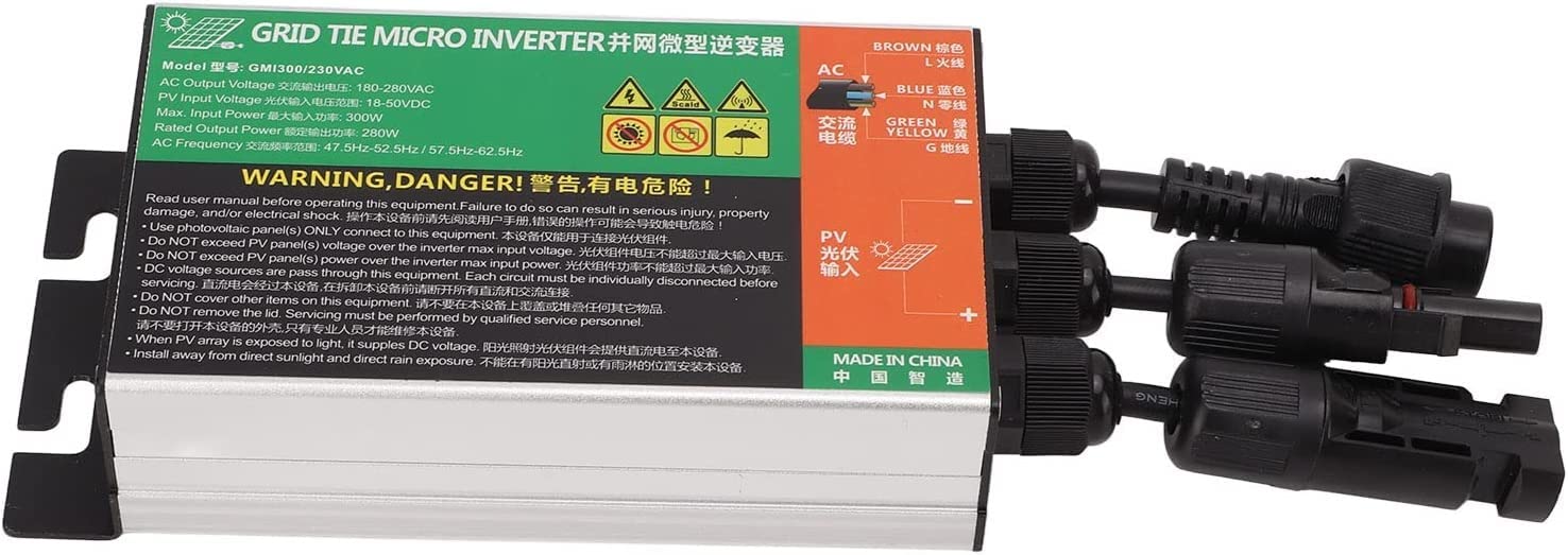 Micro Onduleur Solaire 300 W 230 V Étanche MPPT Grid Tie Micro Onduleur Sinusoïdal pour Petits Systèmes Solaires
