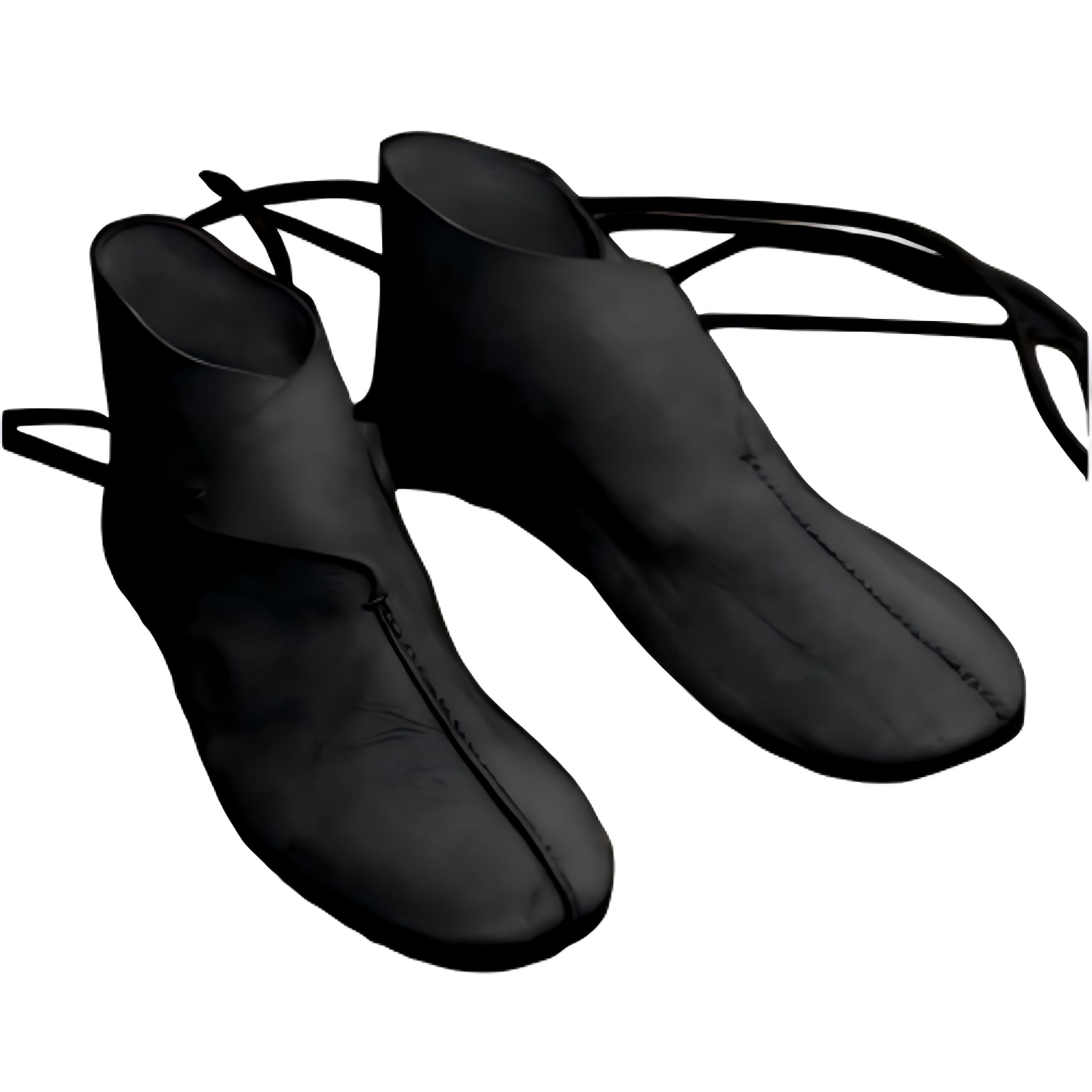 Botas de Hombre Medieval renacentista Zapatos de Príncipe Caballero Botas Retro PU Botas Cortas Zapatos Planos Personajes Accesorios de Ropa Pirata, Negro, 43
