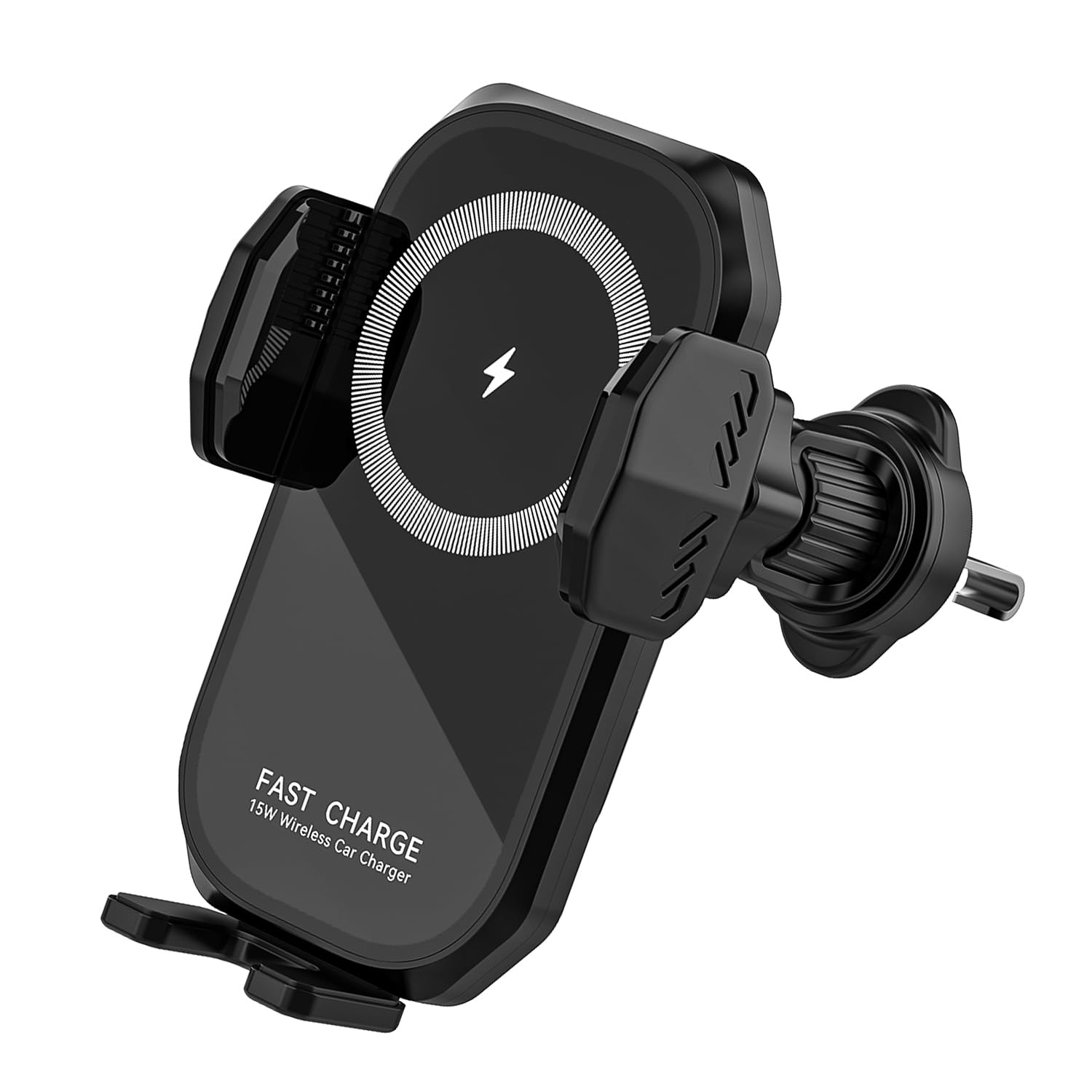 Jingksy Car Phone Holder,15W Wireless Car Charger for Air Vent,Metal Hook,Touch Auto Lock,Fast Charger,Smart Control,Compatible with iPhone 16 Pro Max 15 14 Samsung Galaxy Xiaomi