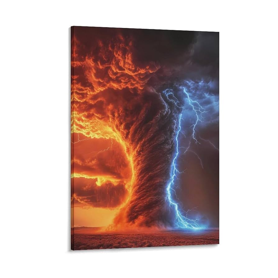Amazon.com: Tornado Thunderstorms Canvas Art Hanging
