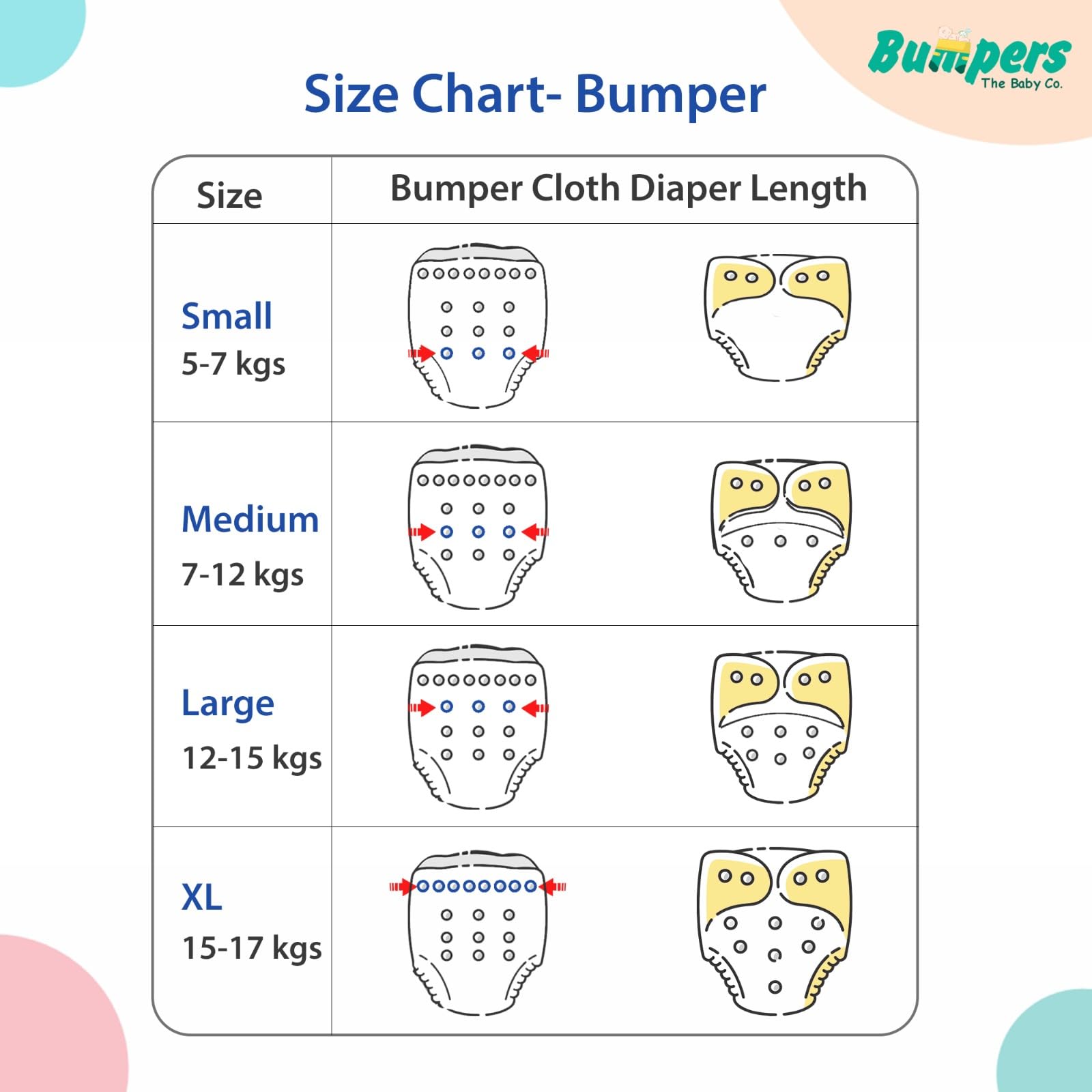 Bumpers Premium & Ultra Soft Reusable Cloth Diaper|Extra Absorbant, Washable, Waterproof & Adjustable Cloth Diaper for Babies/Kids (Combo, Free Size, Royal Blue+Yellow) - Image 5 thumbnail