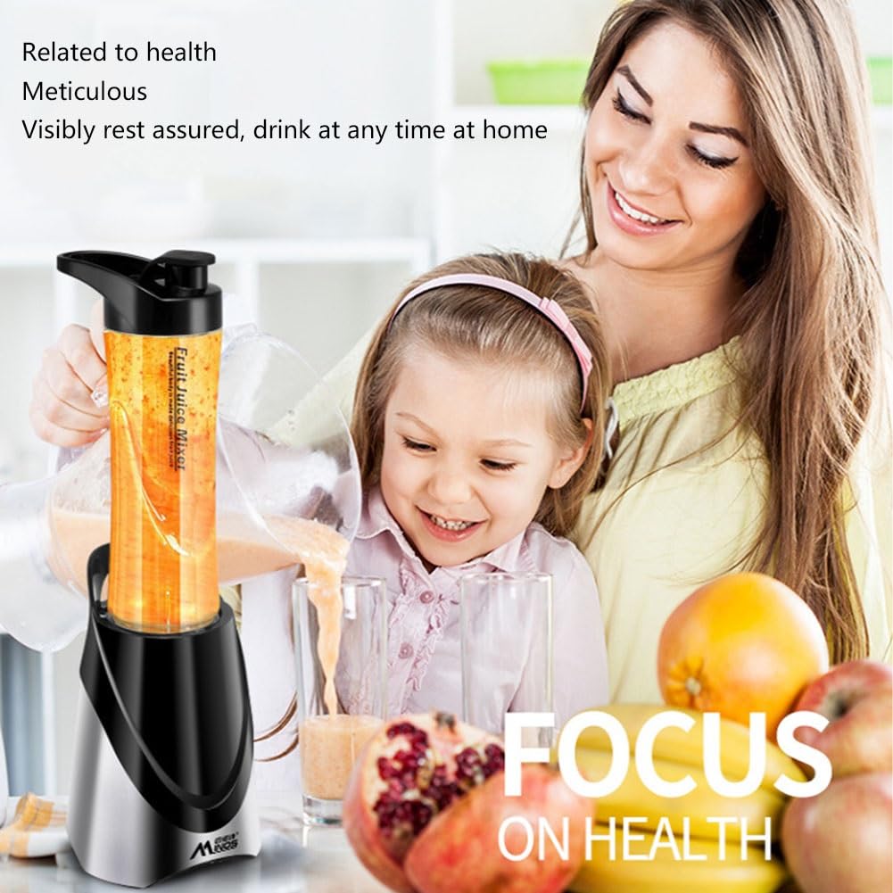 PAHION Frullatore Smoothie Maker Blender Milkshakes Blender Smoothie Tritatutto per Ghiaccio con 4 Lame in Acciaio Inossidabile 22000 RPM con Bottiglie Tritan Senza BPA per Ghiaccio, Frutta E Verdura