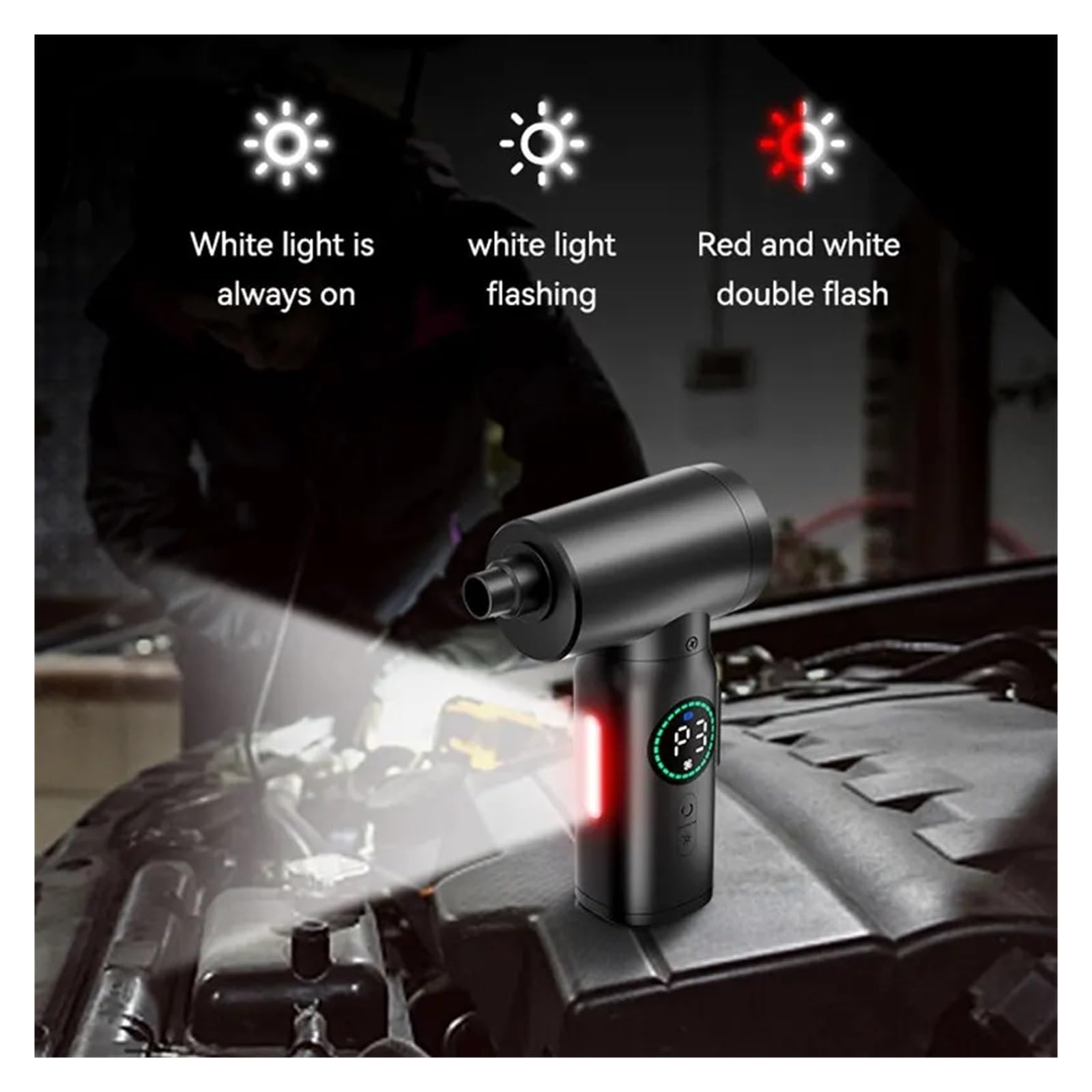 Potente Pistola De Soplado Aire Manual Inalámbrica 7500mAh, Mini Aspiradora 2 En 1, Sopladores Plumero Inalámbricos, Accesorios For Coche Limpieza Fácil Rápida Diversos Escenarios
